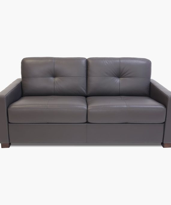 Italia Charcoal Leather Full Sleeper