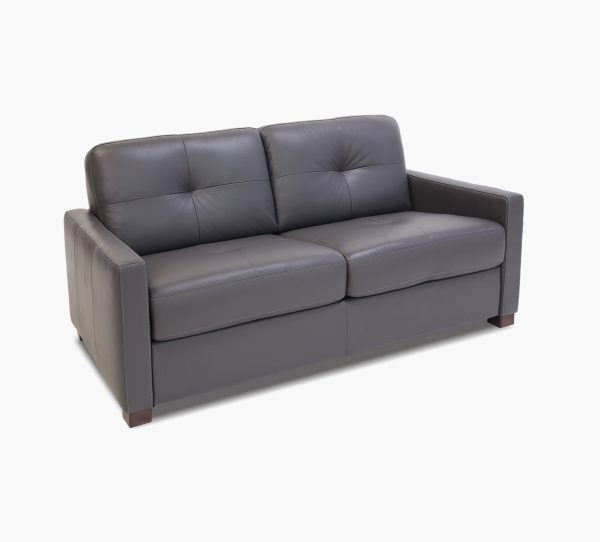 Italia Charcoal Leather Full Sleeper