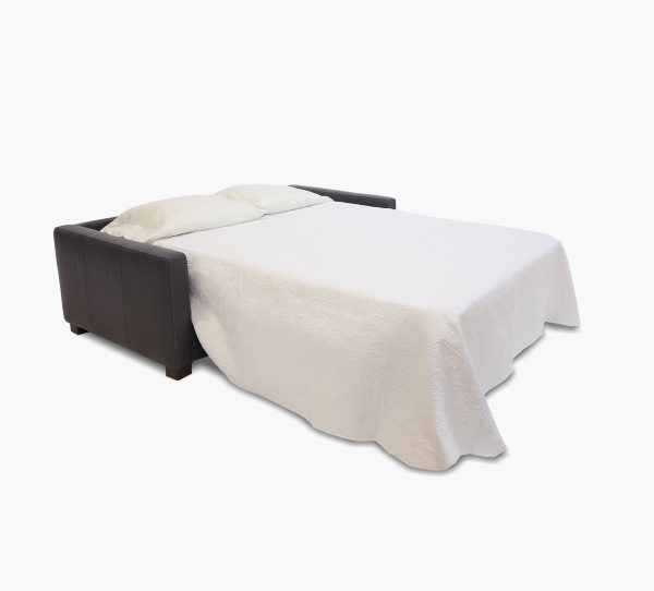 Italia Charcoal Leather Full Sleeper