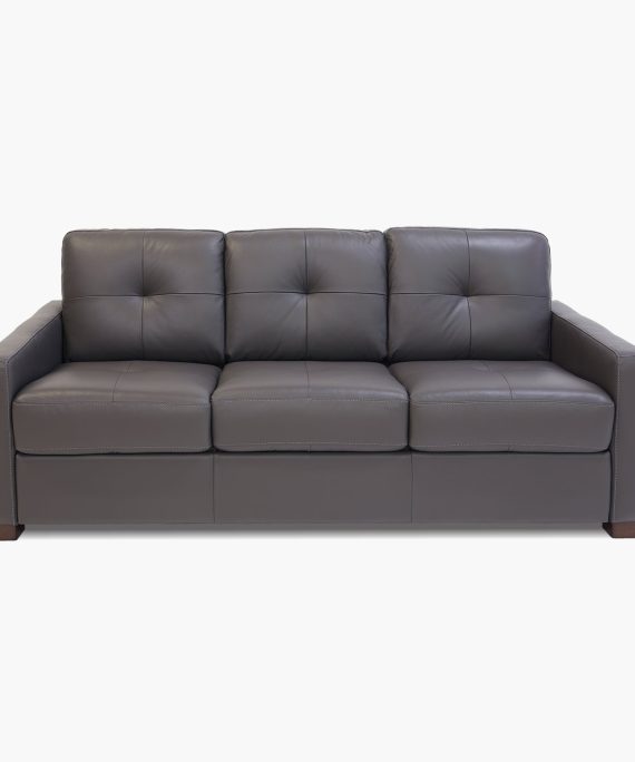 Italia Charcoal Leather Queen Sleeper